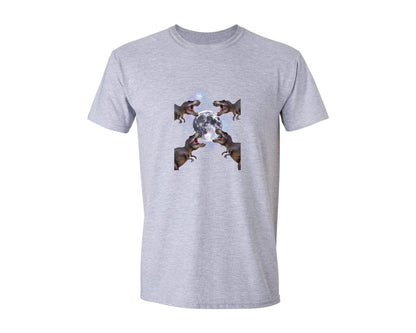 brand:Generic|color:Sports Grey / Athletic Heather|T Rex Roar Full Moon 2 Graphic T-Shirt