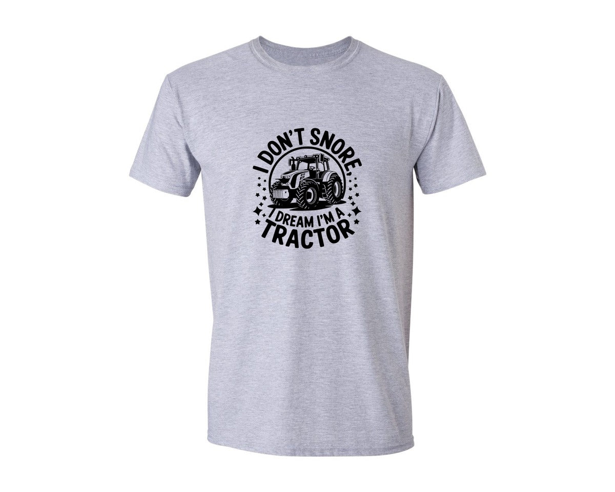 brand:Generic|color:Sports Grey / Athletic Heather|I Dont Snore I Dream I M A Tractor Graphic T-Shirt