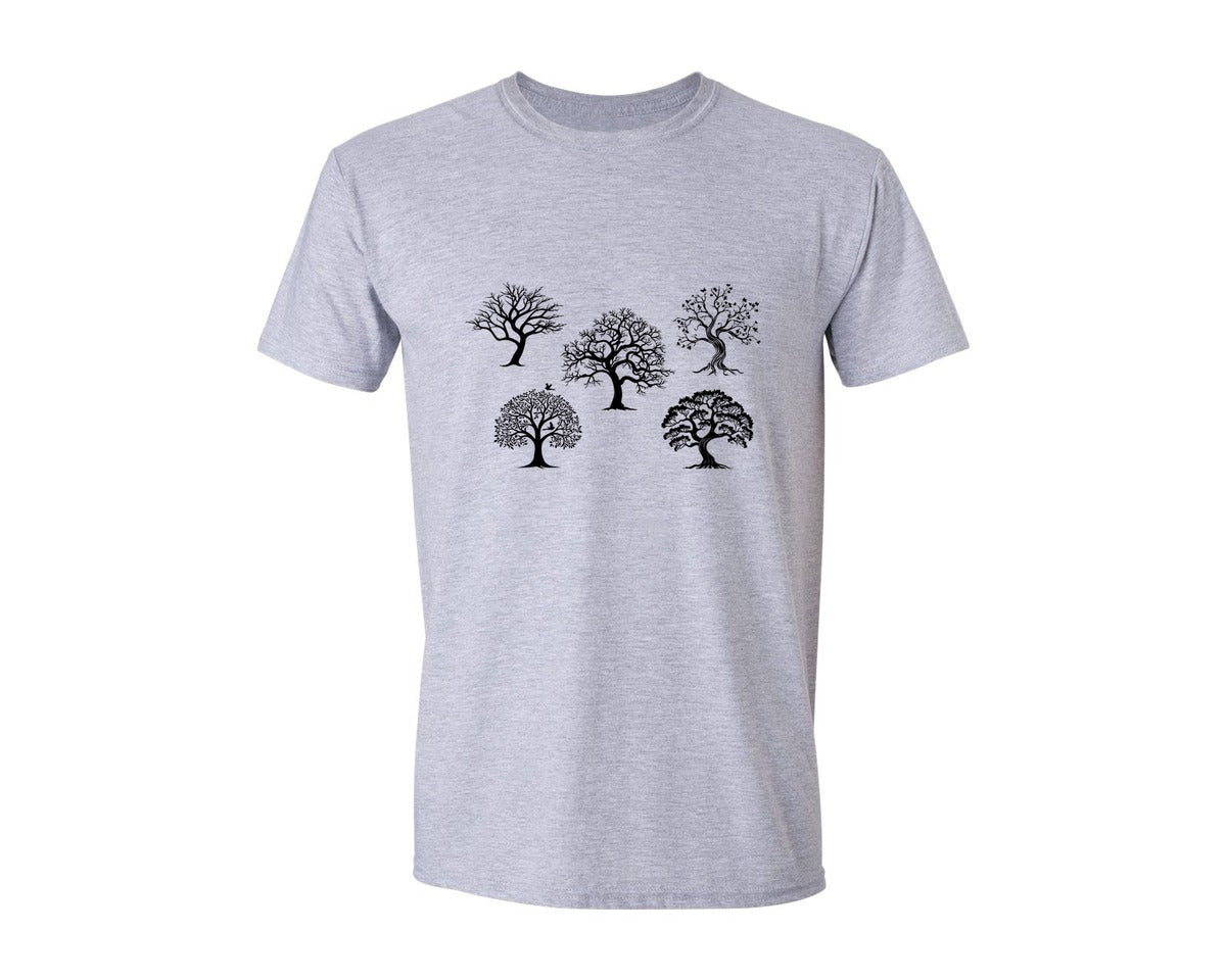 brand:Generic|color:Sports Grey / Athletic Heather|Fall Tree Silhouettes Tree Of Life Graphic T-Shirt