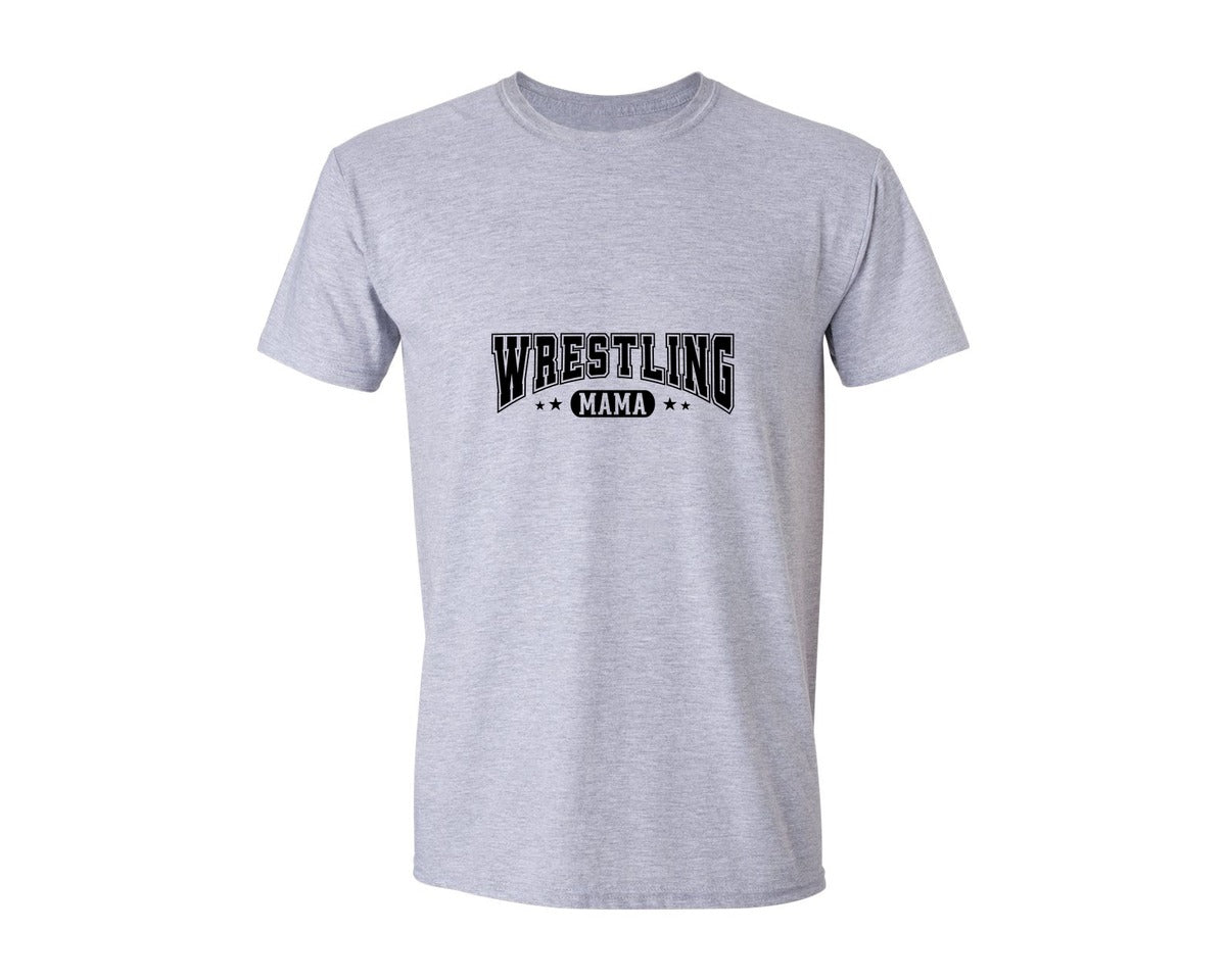 brand:Generic|color:Sports Grey / Athletic Heather|Funny Wrestling Mama Wrestling Mom 5 Graphic T-Shirt