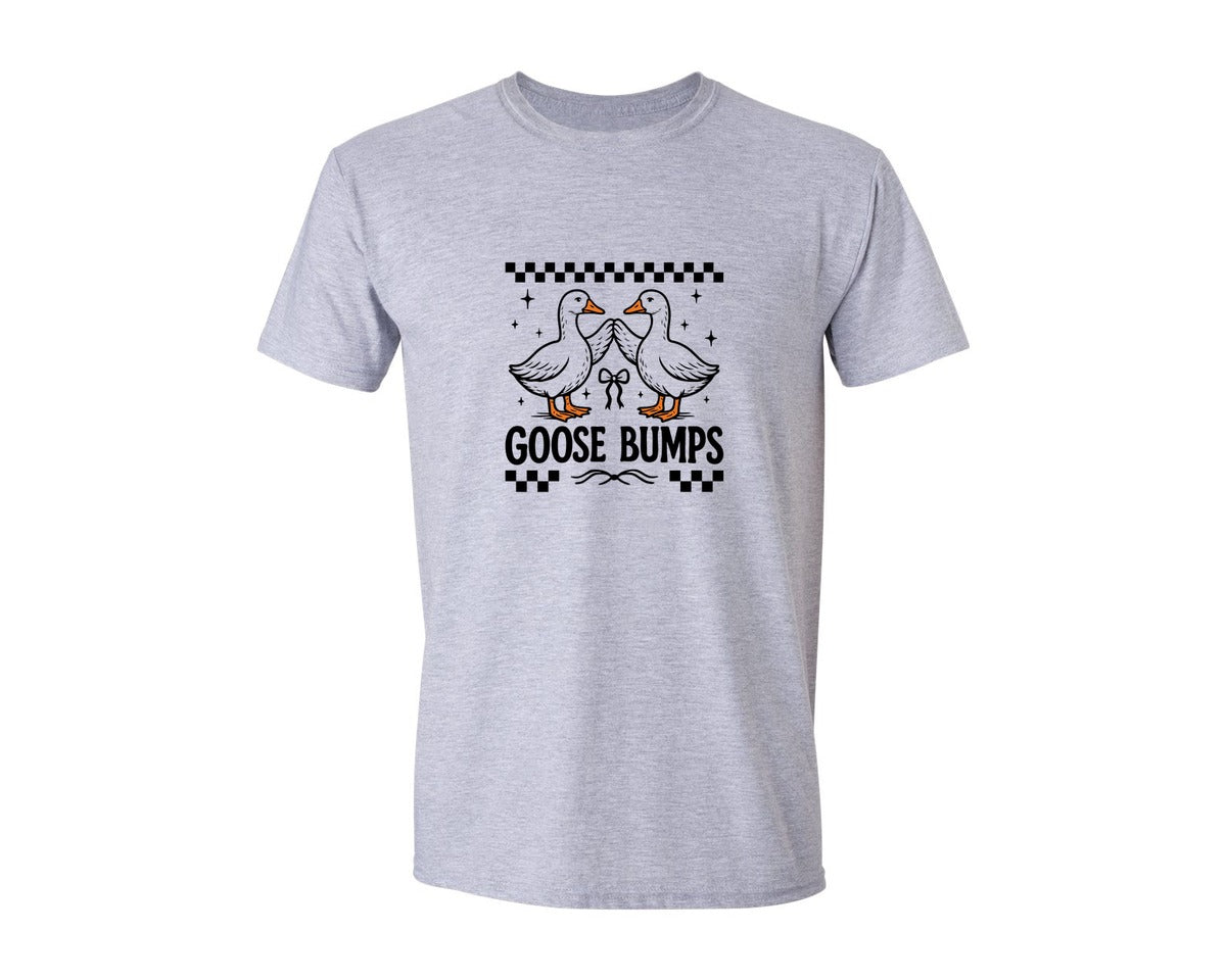brand:Generic|color:Sports Grey / Athletic Heather|Silly Goose Bump Retro Goose Bump Meme Graphic T-Shirt