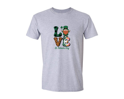 brand:Generic|color:Sports Grey / Athletic Heather|Love Vs St Patricks Day Leprechaun Graphic T-Shirt