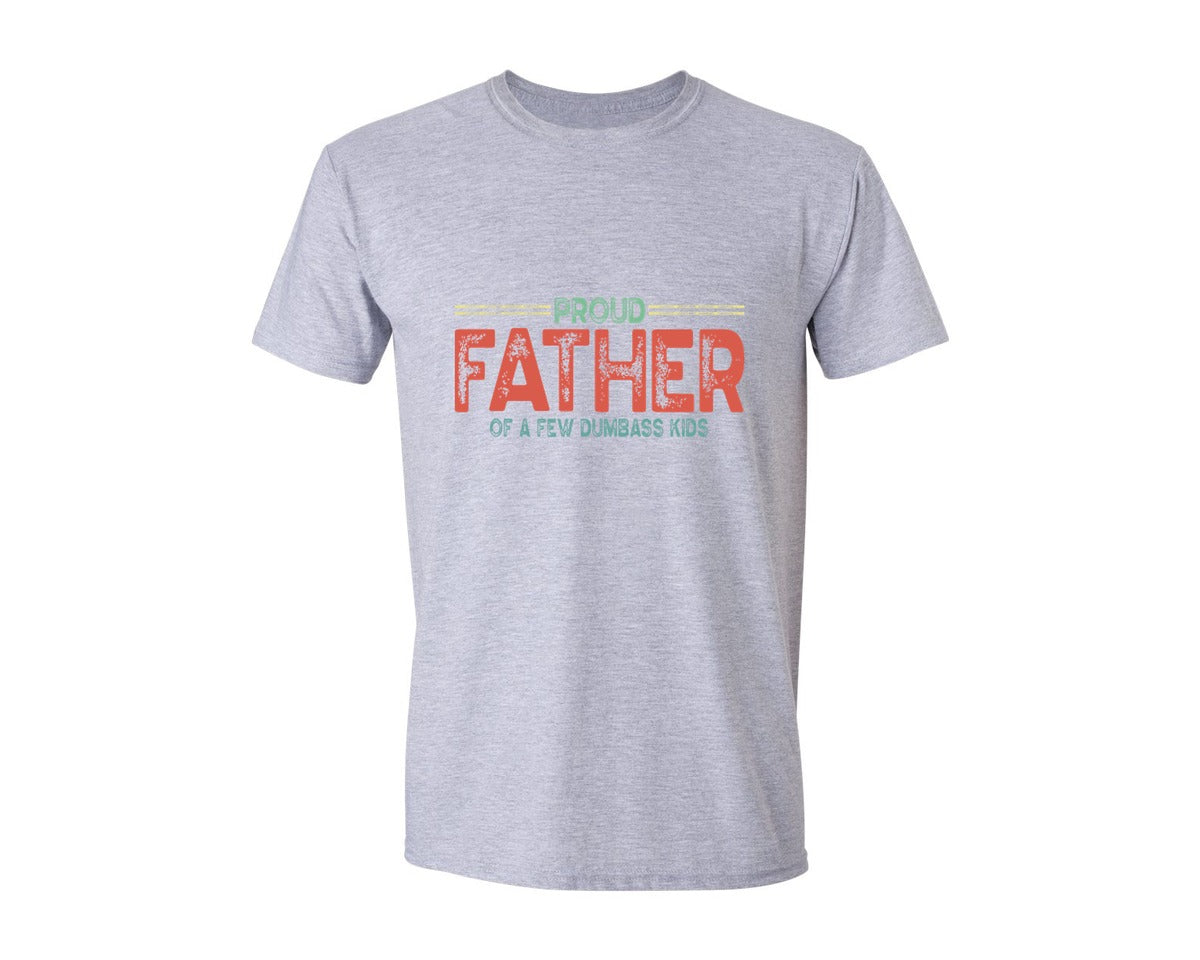 brand:Generic|color:Sports Grey / Athletic Heather|Fathers Day Proud Father Funny Dad Graphic T-Shirt