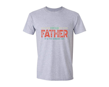 brand:Generic|color:Sports Grey / Athletic Heather|Fathers Day Proud Father Funny Dad Graphic T-Shirt