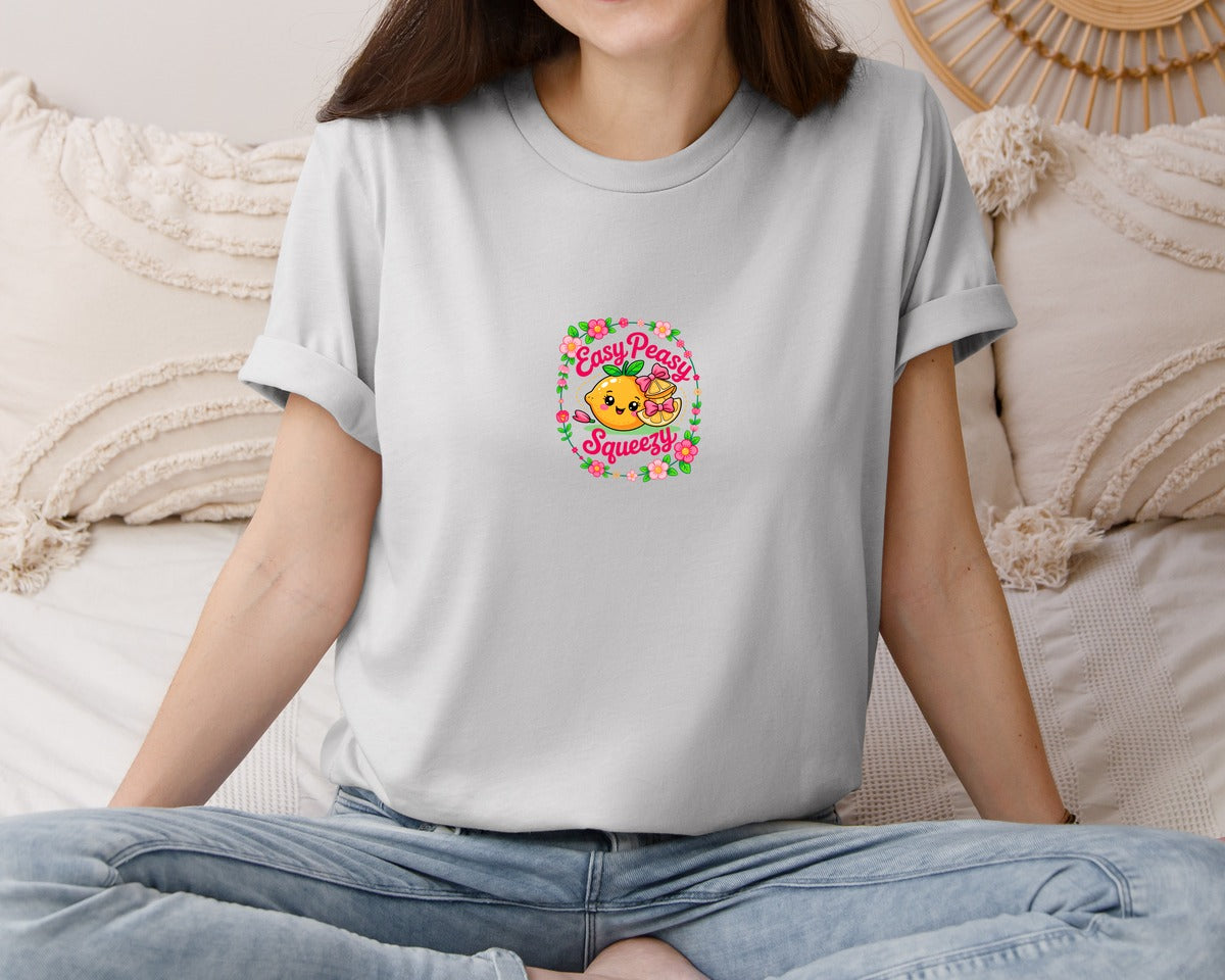 brand:Bella Canvas|color:Sports Grey / Athletic Heather|Preppy Lemon Summer Lemon Graphic T-Shirt
