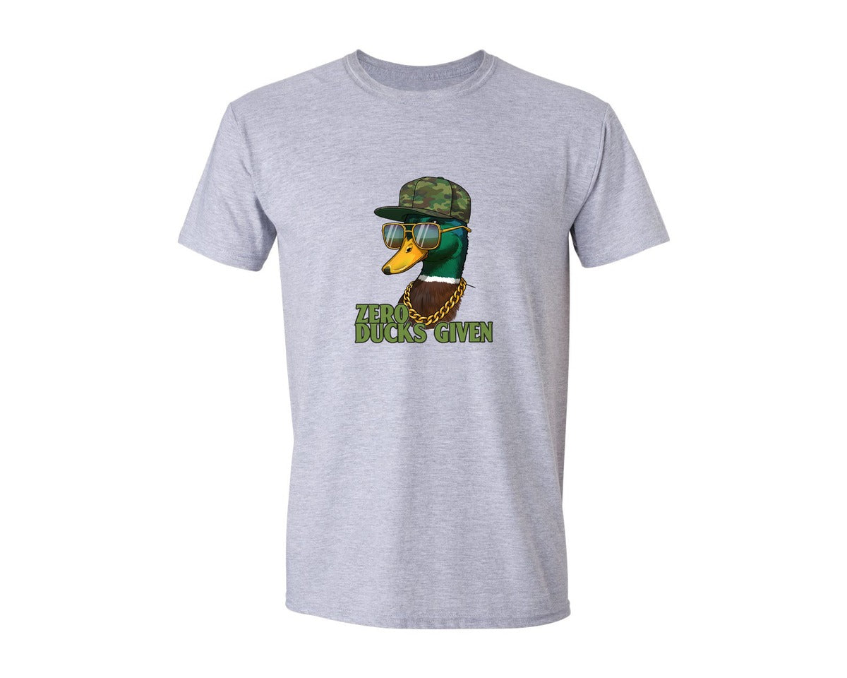 brand:Generic|color:Sports Grey / Athletic Heather|Zero Ducks Given Funny Duck 3 Graphic T-Shirt