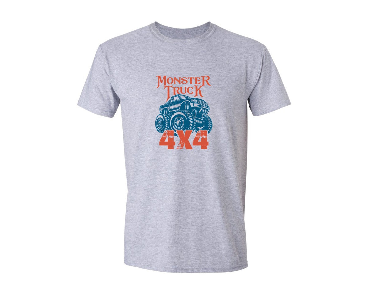 brand:Generic|color:Sports Grey / Athletic Heather|Monster Truck T Shirt Design 5 Graphic T-Shirt