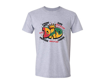 brand:Generic|color:Sports Grey / Athletic Heather|Hero Dad Crown Graffiti Style Graphic T-Shirt