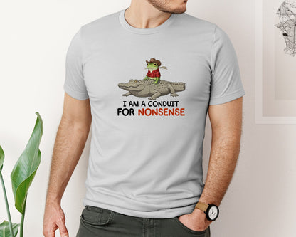 brand:Bella Canvas|color:Sports Grey / Athletic Heather|I Am A Conduit For Nonsense Frog And All Graphic T-Shirt