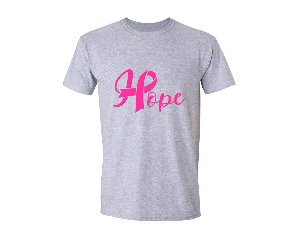 brand:Generic|color:Sports Grey / Athletic Heather|Hope Breast Cancer Awareness Ribbon 2 Graphic T-Shirt