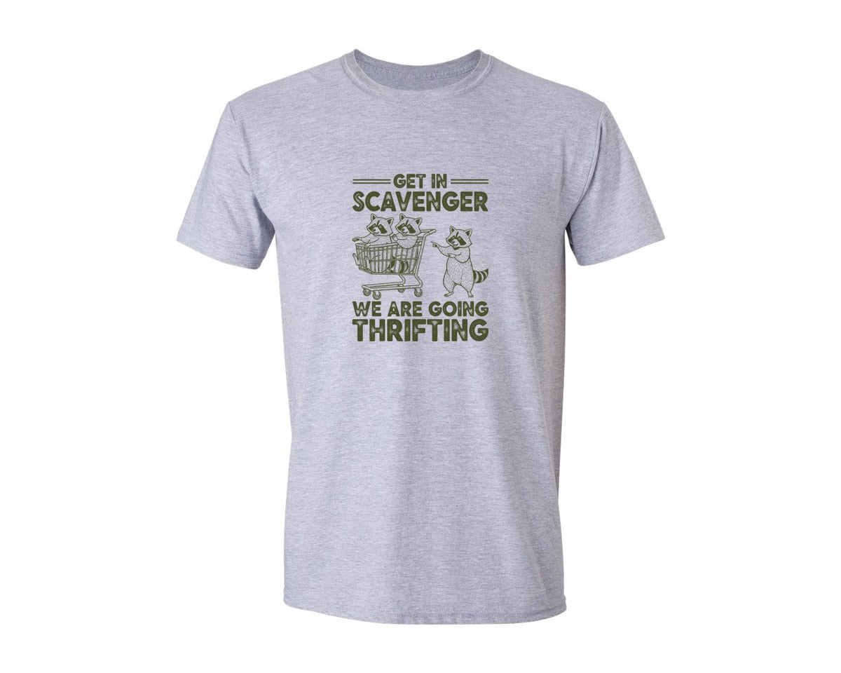 brand:Generic|color:Sports Grey / Athletic Heather|Get In Scavenger We Are Going Thrifting 2 Graphic T-Shirt