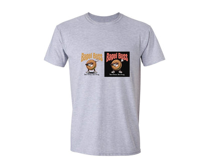 brand:Generic|color:Sports Grey / Athletic Heather|Bagel Boss Swaggy Food Design Graphic T-Shirt
