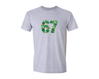 brand:Generic|color:Sports Grey / Athletic Heather|St Patricks Dayi 67 Shamrock Graphic T-Shirt