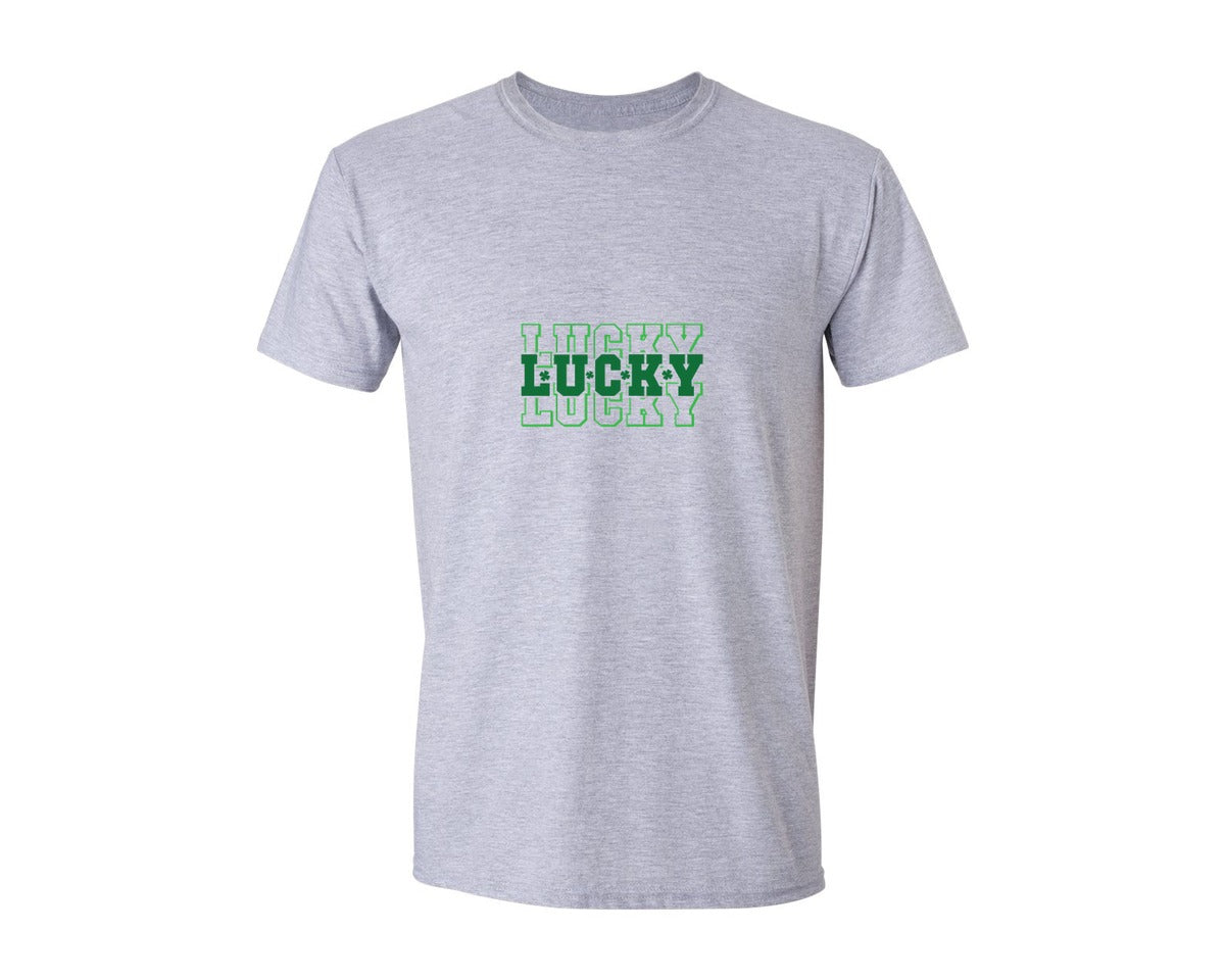 brand:Generic|color:Sports Grey / Athletic Heather|St Patricks Day Lucky 9 Graphic T-Shirt