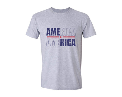 brand:Generic|color:Sports Grey / Athletic Heather|America Patriotic Graphic T-Shirt