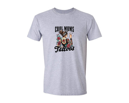 brand:Generic|color:Sports Grey / Athletic Heather|Funny Mothers Day Cool Mom Have Tattoos Graphic T-Shirt