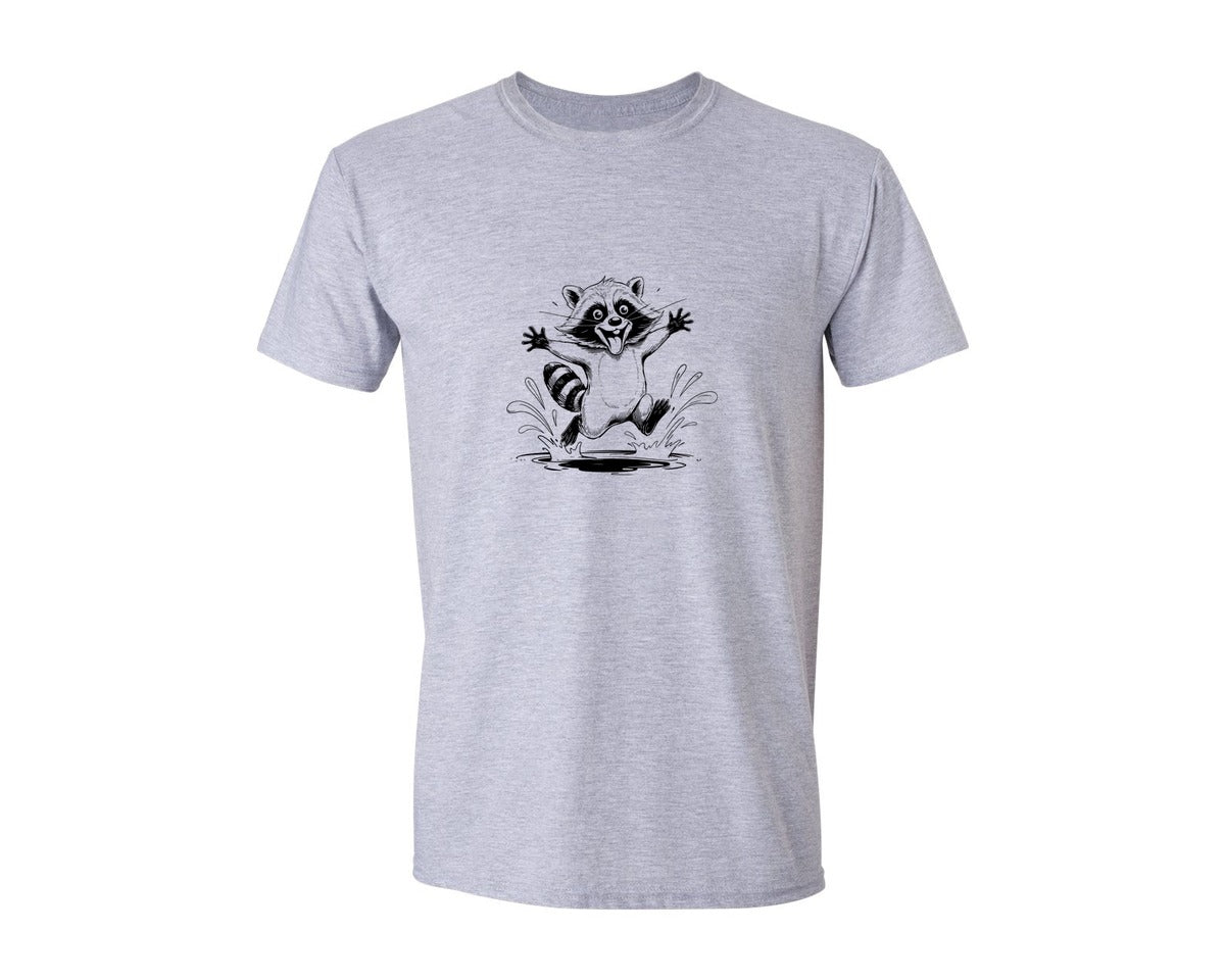 brand:Generic|color:Sports Grey / Athletic Heather|Raccoon Design 4 Graphic T-Shirt