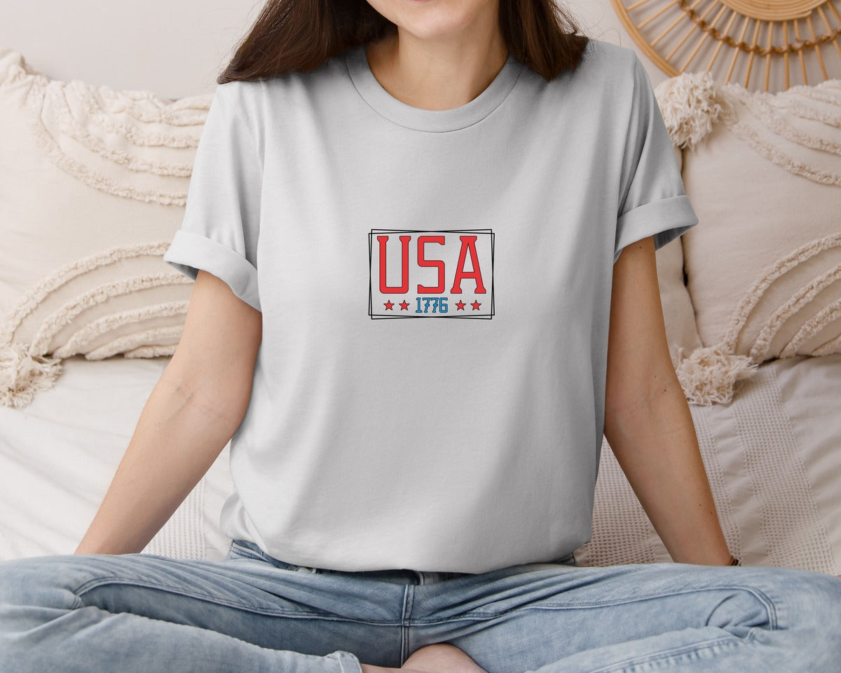 brand:Bella Canvas|color:Sports Grey / Athletic Heather|4Th Of July Independence Day T Shirt 11 Graphic T-Shirt