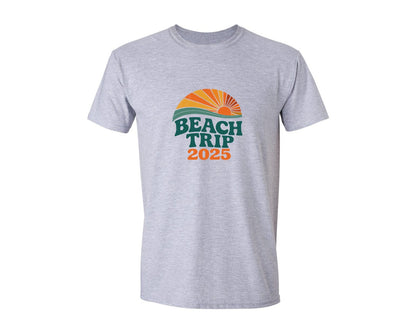 brand:Generic|color:Sports Grey / Athletic Heather|Retro Beach Trip 2025 Summer Shirt Graphic T-Shirt