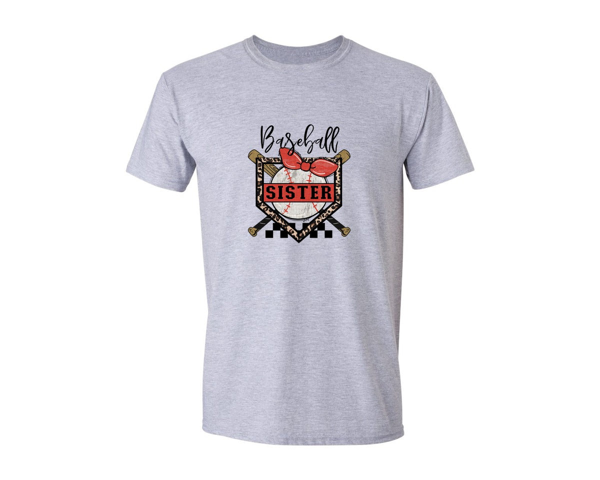 brand:Generic|color:Sports Grey / Athletic Heather|Baseball Sister Baseball 2 Graphic T-Shirt