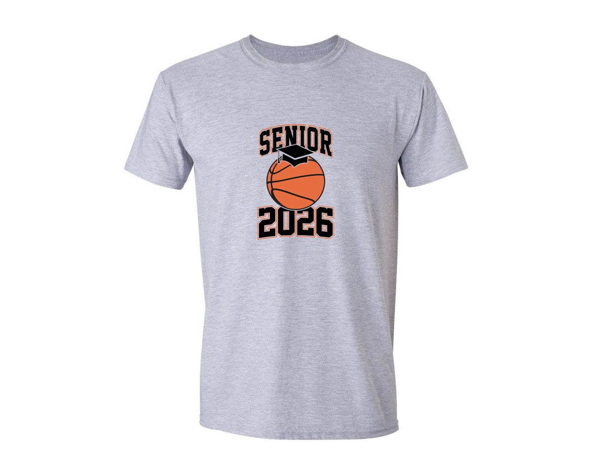 brand:Generic|color:Sports Grey / Athletic Heather|Class Of 2026 Senior Basketball 2026 Graphic T-Shirt