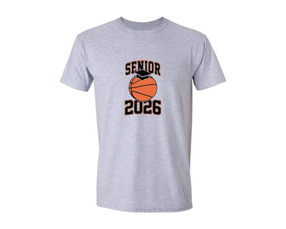 brand:Generic|color:Sports Grey / Athletic Heather|Class Of 2026 Senior Basketball 2026 Graphic T-Shirt