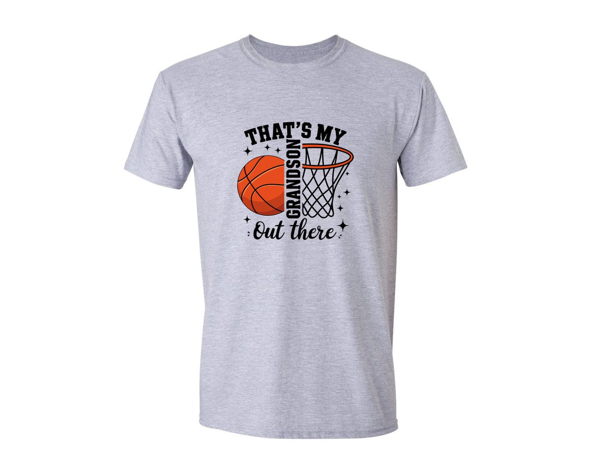 brand:Generic|color:Sports Grey / Athletic Heather|Thats My Grandson Out There Basketball 4 Graphic T-Shirt
