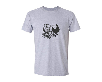 brand:Generic|color:Sports Grey / Athletic Heather|Farm Fresh Butt Nuggets Cut File 8 Graphic T-Shirt