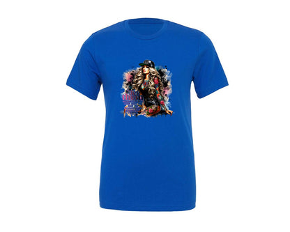 brand:Generic|color:True Royal Blue|Let Them Motivational Tattoo Woman Graphic T-Shirt