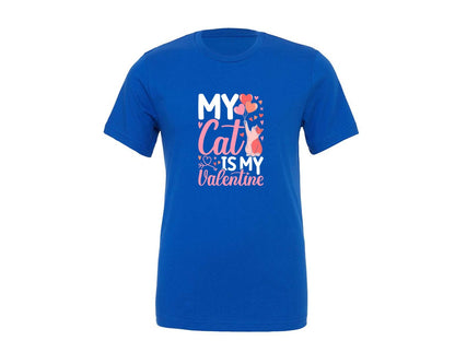 brand:Generic|color:True Royal Blue|Cat Love Valentines Day T Shirt Graphic T-Shirt