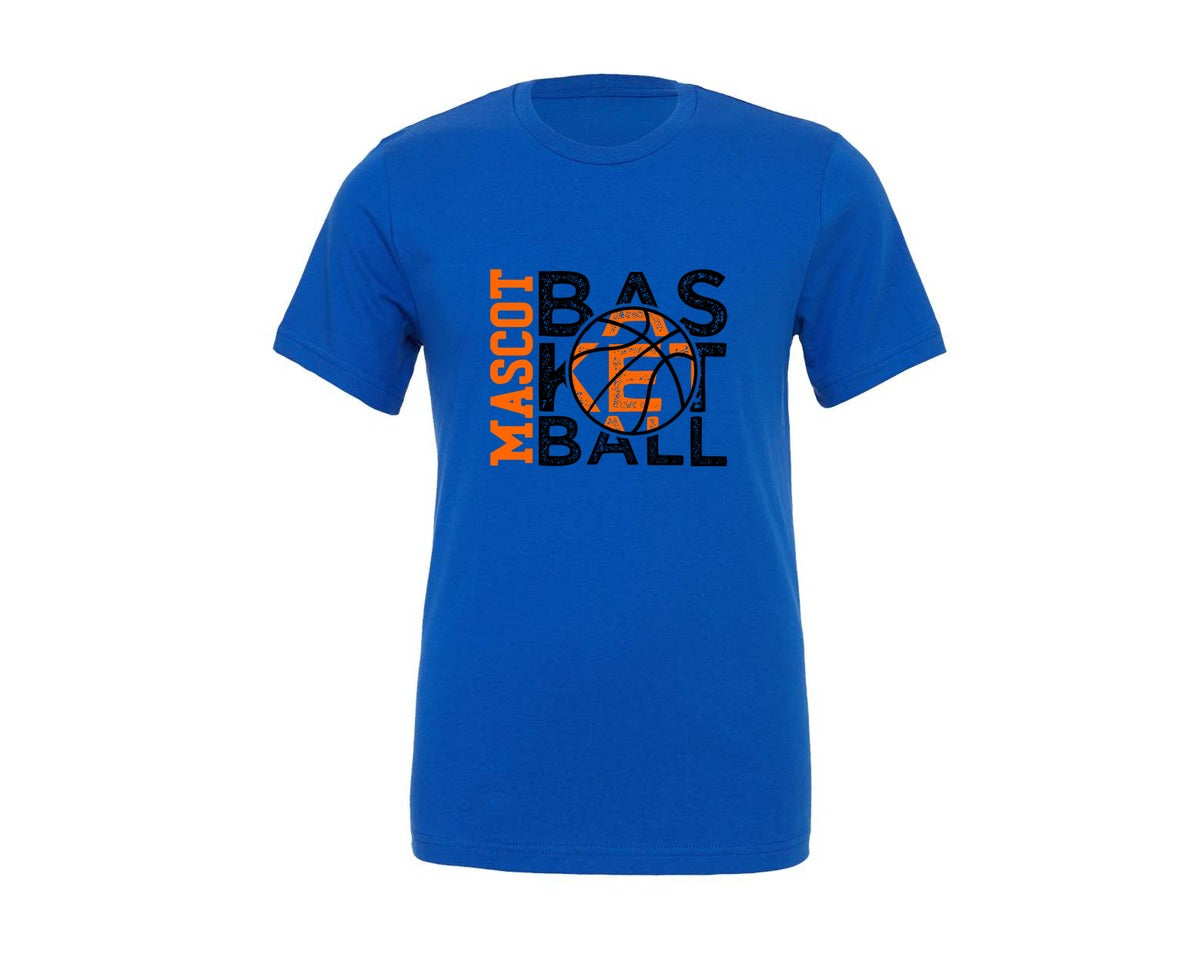 brand:Generic|color:True Royal Blue|Mascot Basketball Graphic T-Shirt