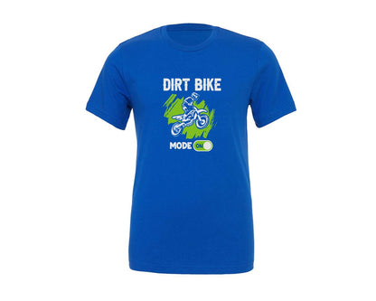 brand:Generic|color:True Royal Blue|Motocross Dirt Bike Mode On Graphic T-Shirt