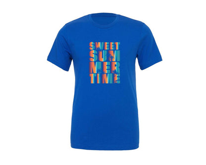 brand:Generic|color:True Royal Blue|Sweet Summer Time Graphic T-Shirt