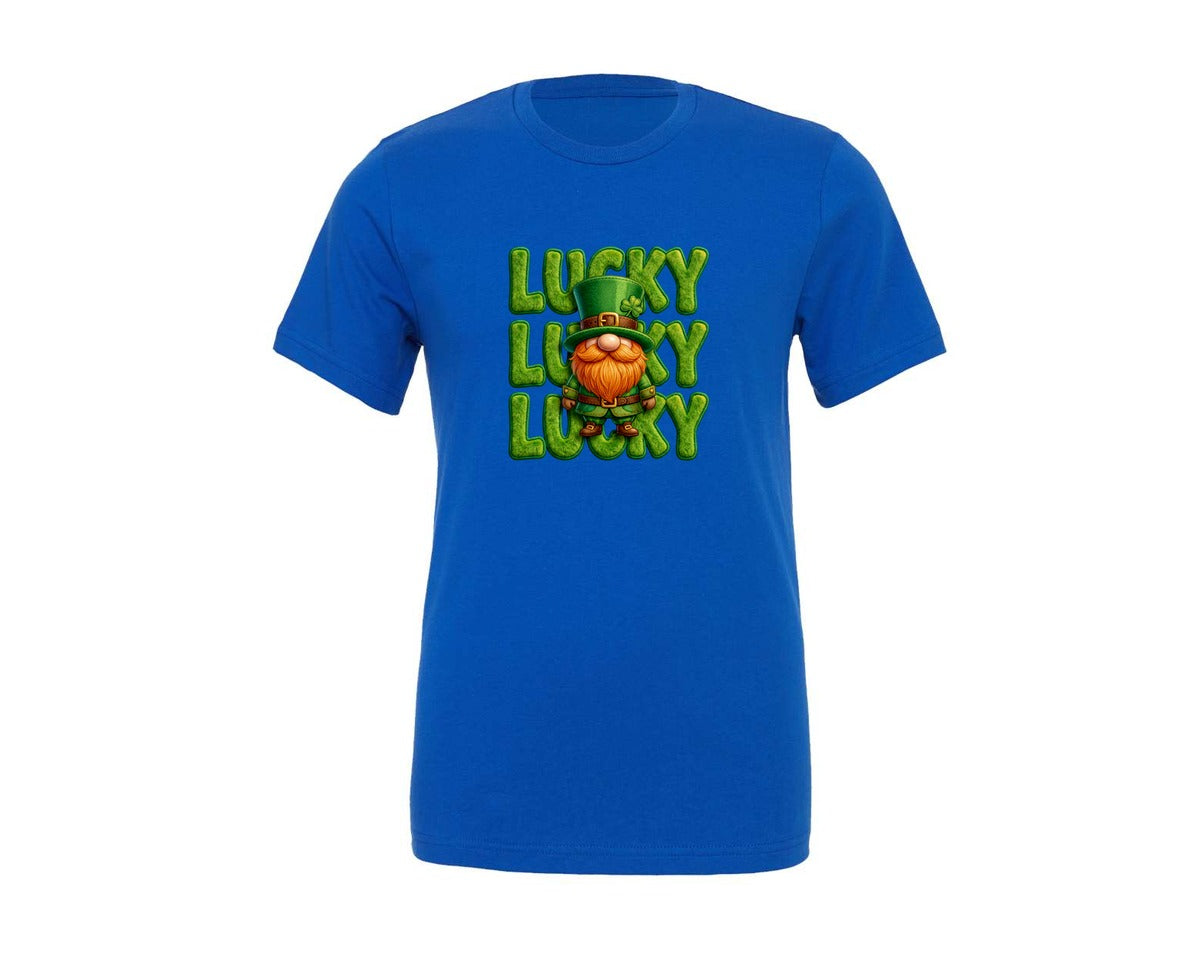 brand:Generic|color:True Royal Blue|Cute Lucky Leprechaun St Patricks Graphic T-Shirt