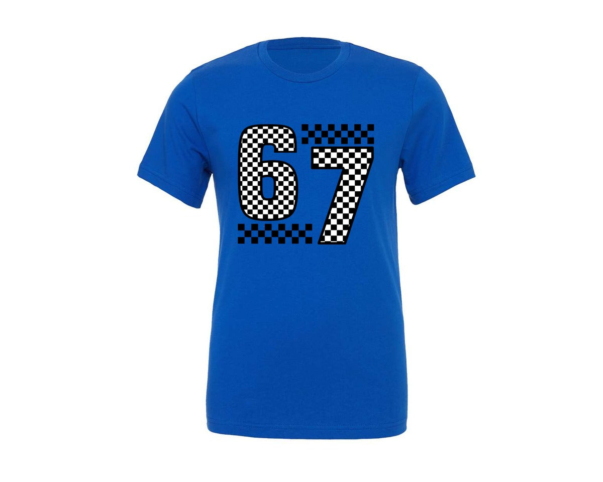 brand:Generic|color:True Royal Blue|Six Seven 67 Funny 6 7 Graphic T-Shirt