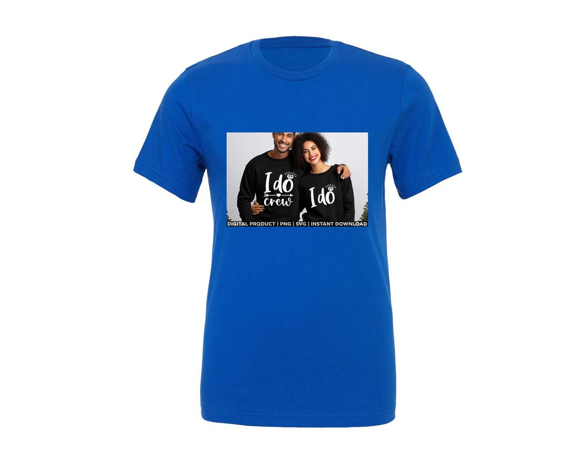 brand:Generic|color:True Royal Blue|I Do I Do Crew Bachelorette Couple Tee Graphic T-Shirt