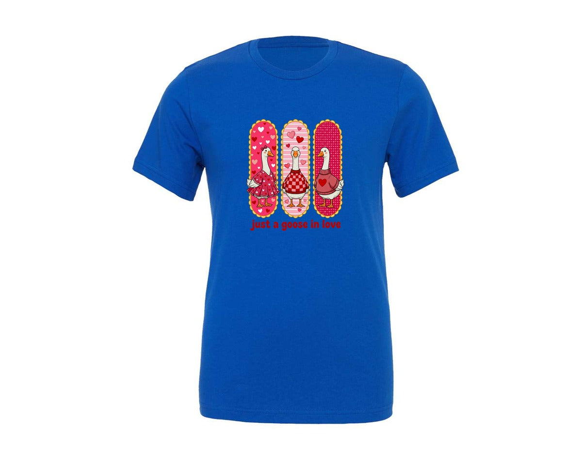 brand:Generic|color:True Royal Blue|Silly Goose Love Valentine Graphic T-Shirt