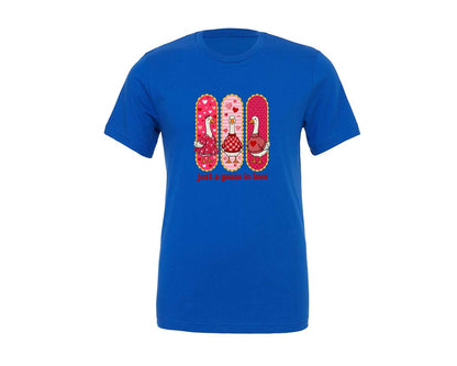 brand:Generic|color:True Royal Blue|Silly Goose Love Valentine Graphic T-Shirt