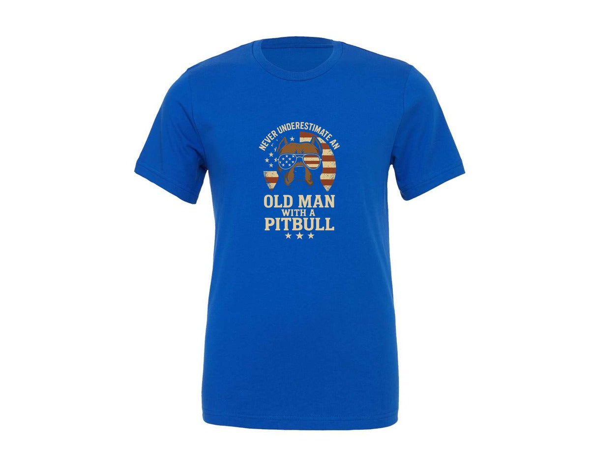 brand:Generic|color:True Royal Blue|Pitbull Lover Quote T Shirt Graphic T-Shirt