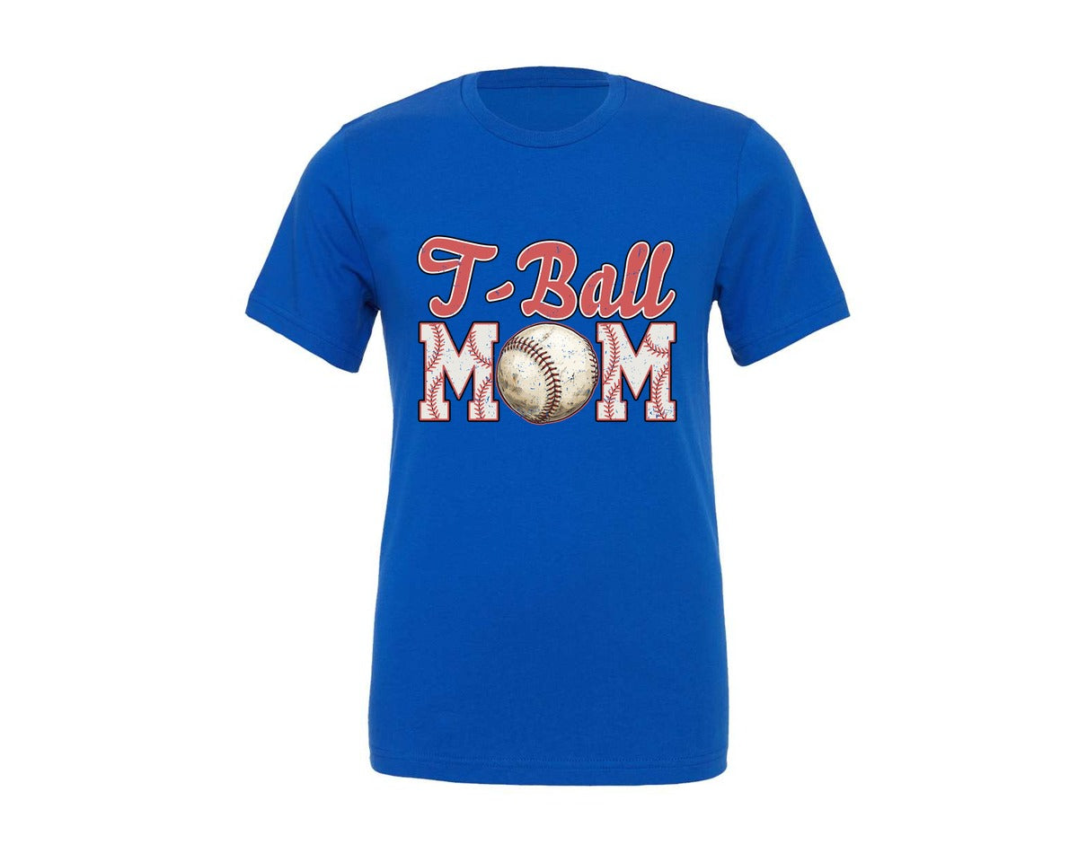 brand:Generic|color:True Royal Blue|Vintage T Ball Mom Graphic T-Shirt