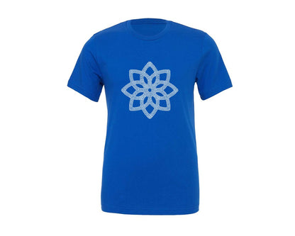 brand:Generic|color:True Royal Blue|Printable Rose Rhinestone Templates De 4 Graphic T-Shirt