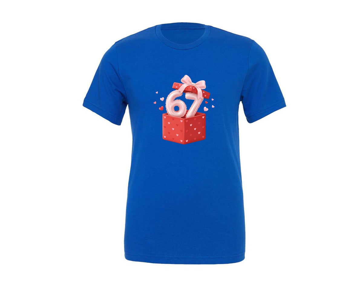 brand:Generic|color:True Royal Blue|Six Seven 6 7 Viral Meme Valentine Graphic T-Shirt