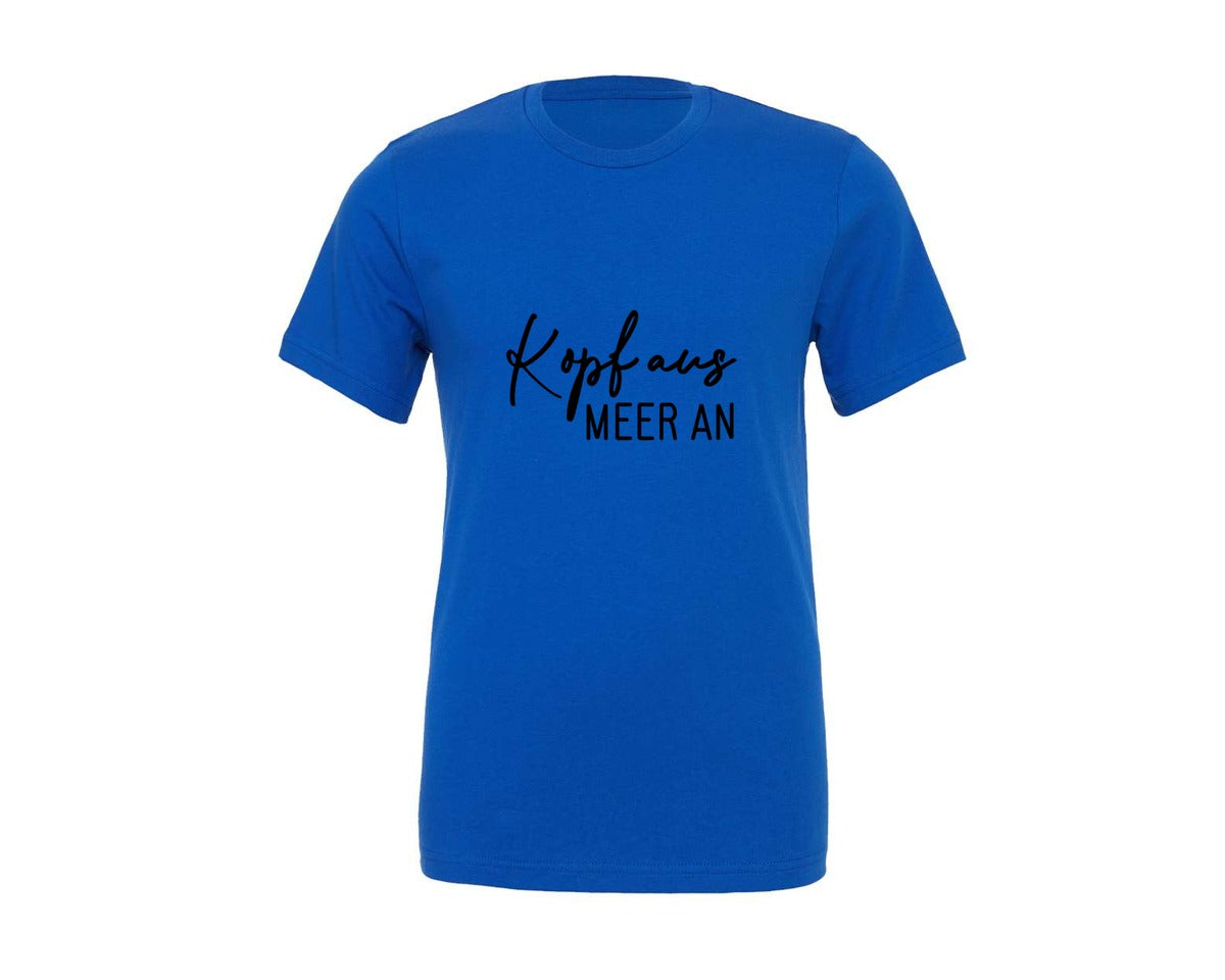 brand:Generic|color:True Royal Blue|Kopf Aus Meer An Graphic T-Shirt
