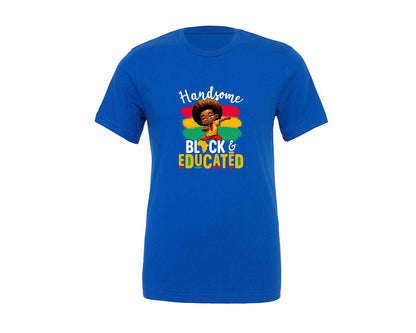 brand:Generic|color:True Royal Blue|African American Boy Black History Pride Graphic T-Shirt