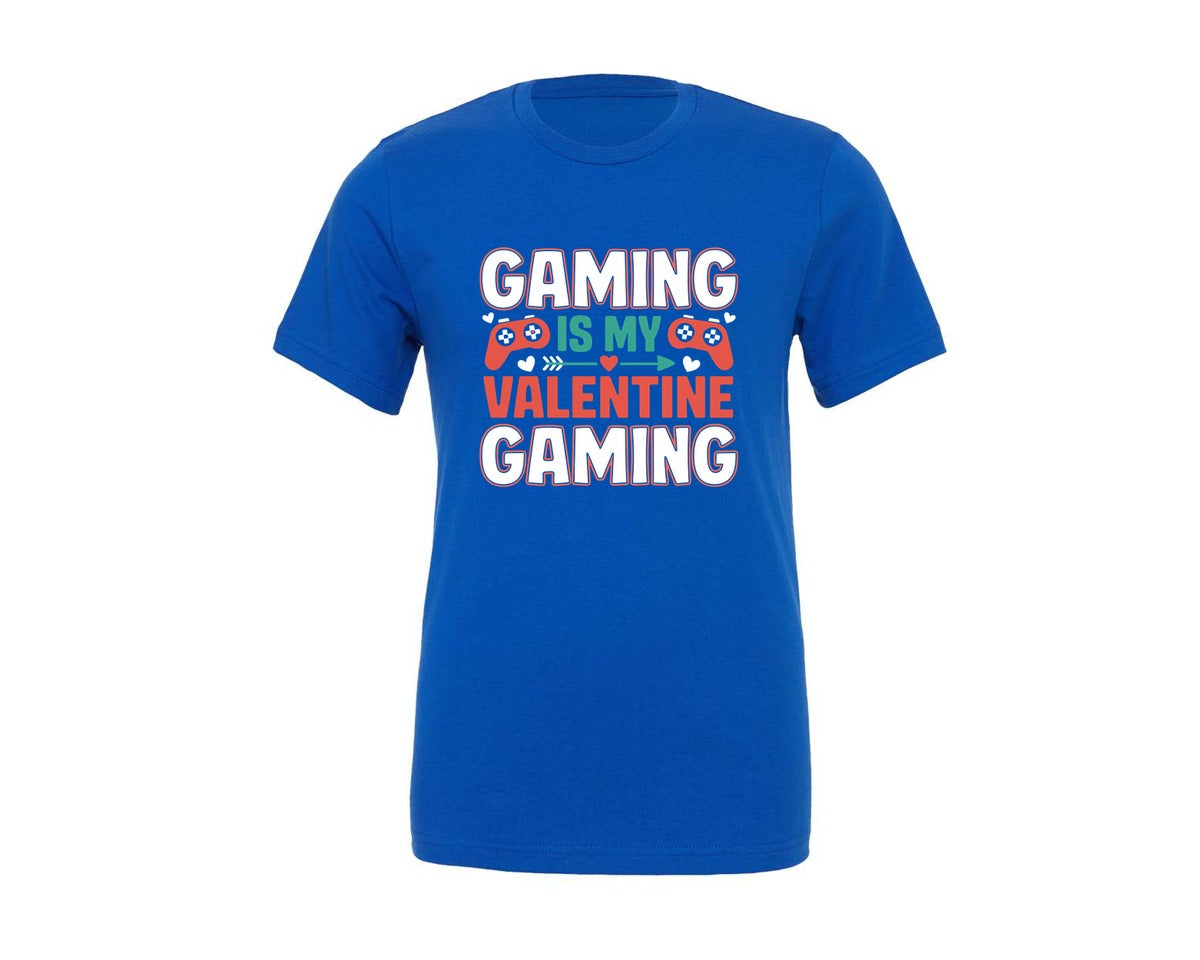 brand:Generic|color:True Royal Blue|Gaming Is My Valentine 4 Graphic T-Shirt