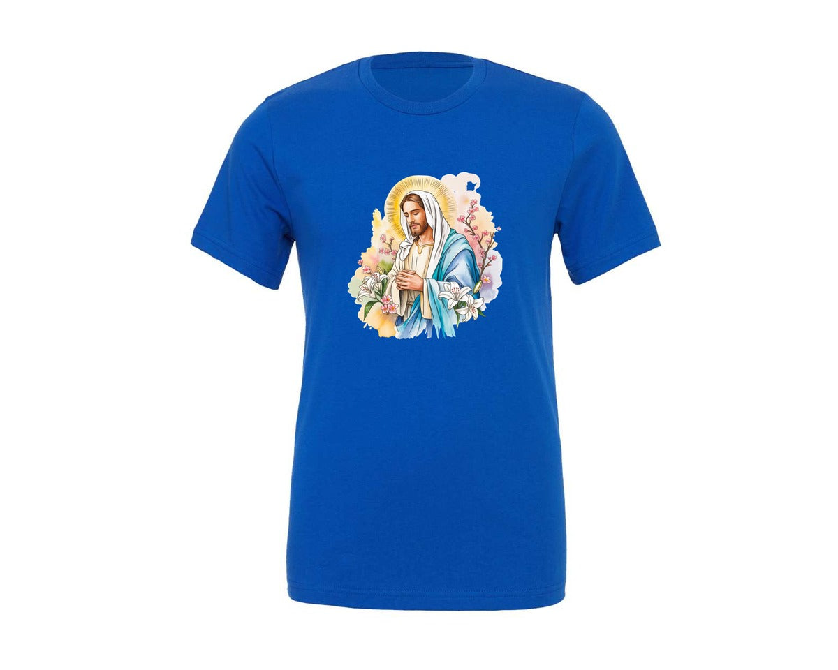 brand:Generic|color:True Royal Blue|Jesus Christ 18 Graphic T-Shirt