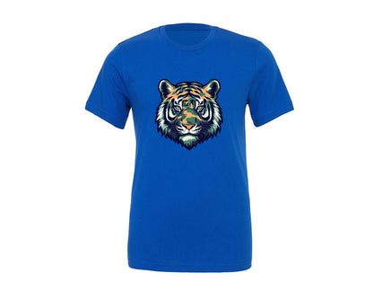 brand:Generic|color:True Royal Blue|Camouflage Tiger Sport Mascot Graphic T-Shirt