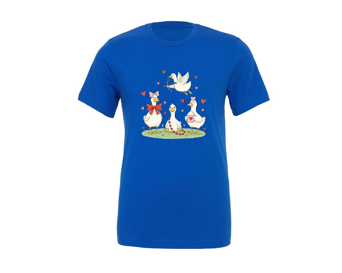 brand:Generic|color:True Royal Blue|Valentine Goose Valentine Graphic T-Shirt