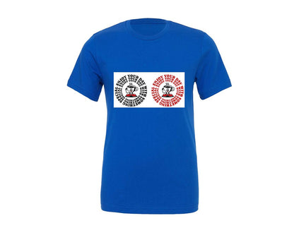 brand:Generic|color:True Royal Blue|Coffee Enjoy Your Day Circle Art Graphic T-Shirt