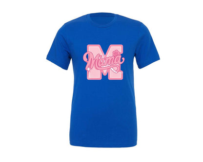 brand:Generic|color:True Royal Blue|Pink Y2K Mama With Smiley Flower 2 Graphic T-Shirt